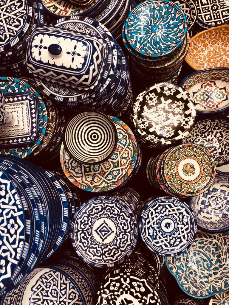 shopping for pottery in marrakesh